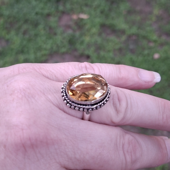 New Citrine 925 Silver Ring. - Picture 4 of 12
